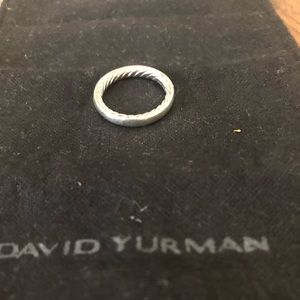 Rare David Yurman Cable Inside Silver Band - SZ 6